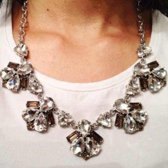 Stella & Dot Sparklng Bejeweled Retired Lila Crystal+Silver+SmokyQaurtzN… - Picture 6 of 16